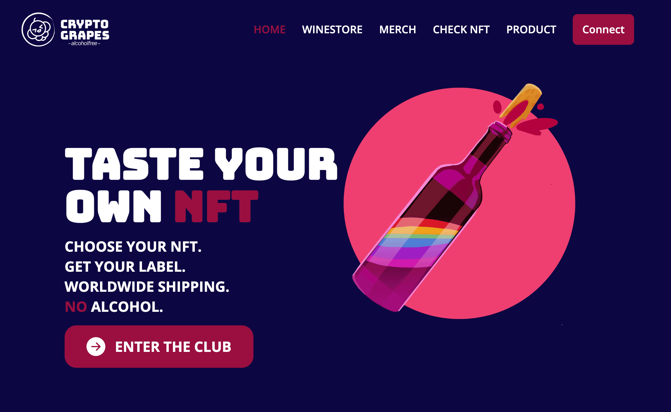Web3 winestore with custom NFT labels._image